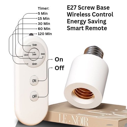 E27 screw base wireless remote control for energy-saving smart home lighting.