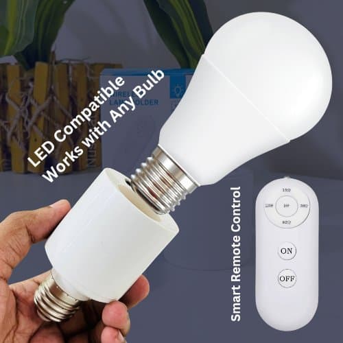 LED compatible smart bulb with remote control, ideal for home lighting customization.