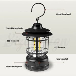 Rechargeable Retro LED Lantern Light