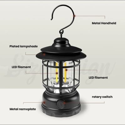 Rechargeable Retro LED Lantern Light