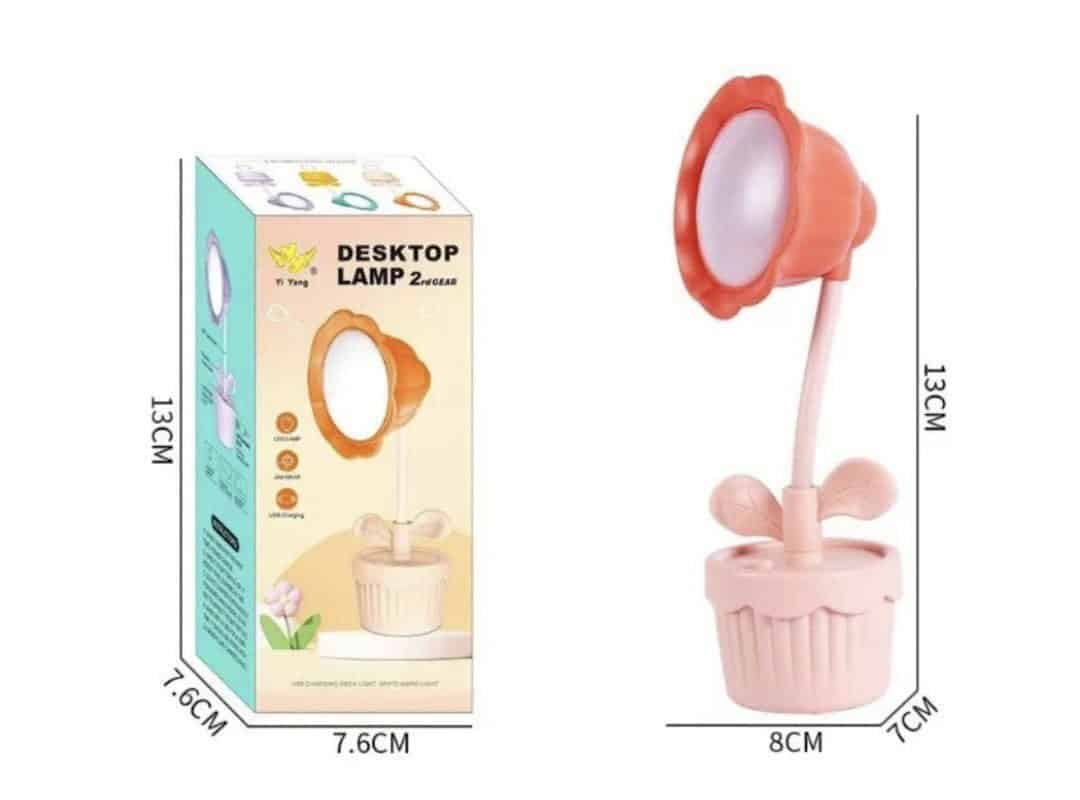 Flower LED Desk Lamp | USB Rechargeable Flexible Study Light - Image 2